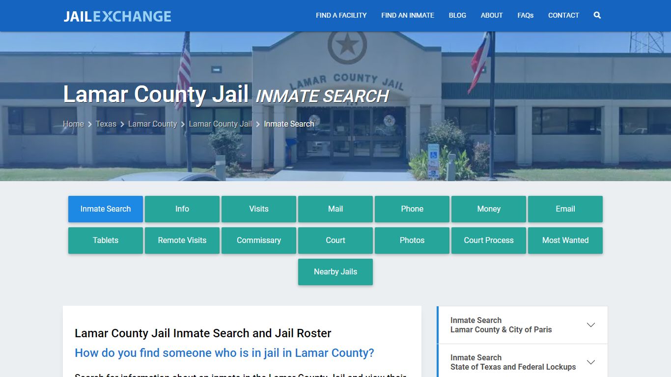 Inmate Search: Roster & Mugshots - Lamar County Jail, TX